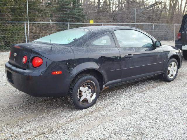 1G1AK15F277334526 - 2007 CHEVROLET COBALT LS BLACK photo 4