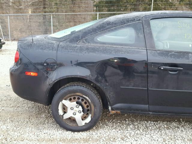 1G1AK15F277334526 - 2007 CHEVROLET COBALT LS BLACK photo 9