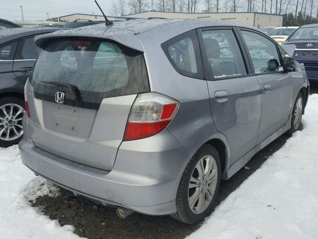 JHMGE88689S056873 - 2009 HONDA FIT SPORT SILVER photo 4