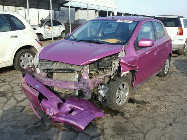 ML32A3HJ0EH004405 - 2014 MITSUBISHI MIRAGE DE PINK photo 2