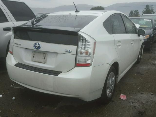 JTDKN3DU2A1004748 - 2010 TOYOTA PRIUS WHITE photo 4