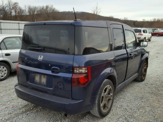 5J6YH18928L014989 - 2008 HONDA ELEMENT SC BLUE photo 4