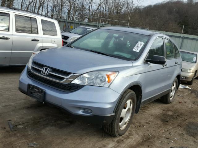 5J6RE4H37BL033796 - 2011 HONDA CR-V LX BLUE photo 2