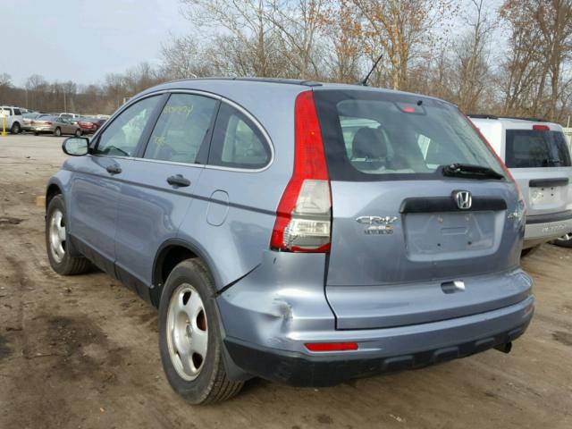 5J6RE4H37BL033796 - 2011 HONDA CR-V LX BLUE photo 3