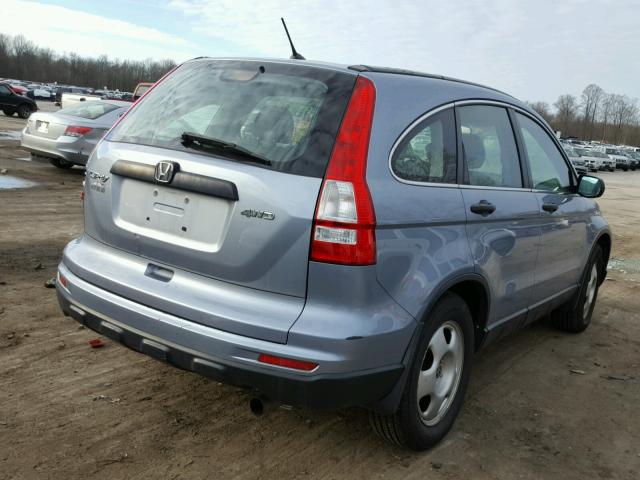 5J6RE4H37BL033796 - 2011 HONDA CR-V LX BLUE photo 4