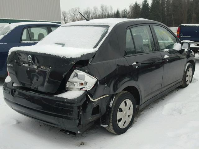 3N1CC11E09L494710 - 2009 NISSAN VERSA S BLACK photo 4