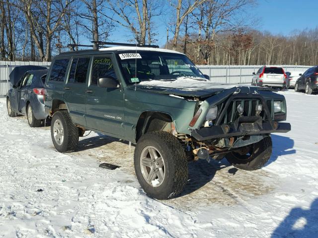 1J4FF58S3YL204677 - 2000 JEEP CHEROKEE C GREEN photo 1