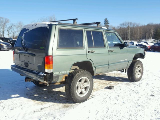 1J4FF58S3YL204677 - 2000 JEEP CHEROKEE C GREEN photo 4