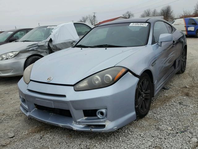 KMHHM66D97U245527 - 2007 HYUNDAI TIBURON GS BLUE photo 2