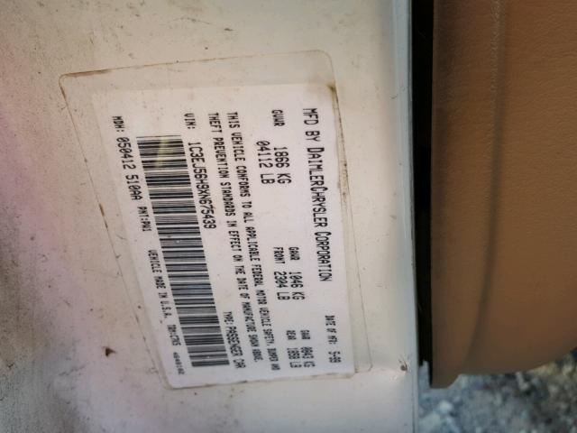 1C3EJ56H9XN675439 - 1999 CHRYSLER CIRRUS LXI WHITE photo 10