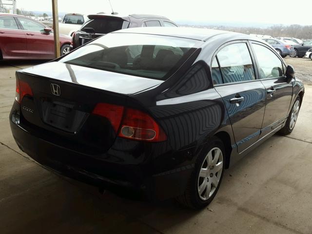 2HGFA16537H302535 - 2007 HONDA CIVIC LX BLACK photo 4