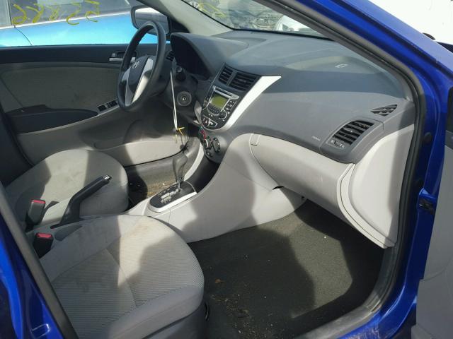 KMHCT4AE7CU252147 - 2012 HYUNDAI ACCENT GLS BLUE photo 5