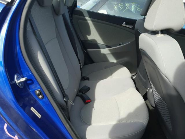 KMHCT4AE7CU252147 - 2012 HYUNDAI ACCENT GLS BLUE photo 6