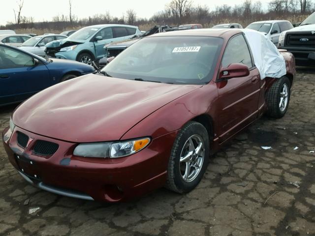 1G2WP52KX2F180271 - 2002 PONTIAC GRAND PRIX მუქწითელი ფოტო 2