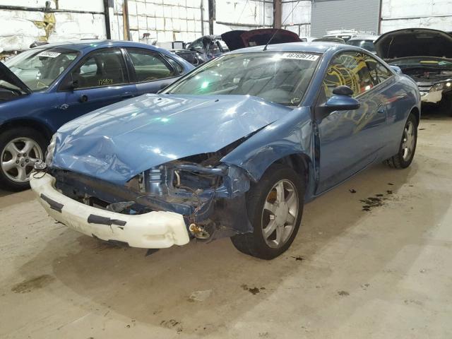 1ZWHT61L7Y5624374 - 2000 MERCURY COUGAR V6 BLUE photo 2