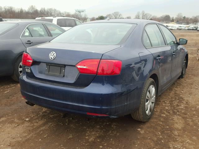 3VW2K7AJ6CM398400 - 2012 VOLKSWAGEN JETTA BASE BLUE photo 4