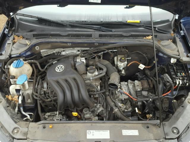 3VW2K7AJ6CM398400 - 2012 VOLKSWAGEN JETTA BASE ლურჯი ფოტო 7