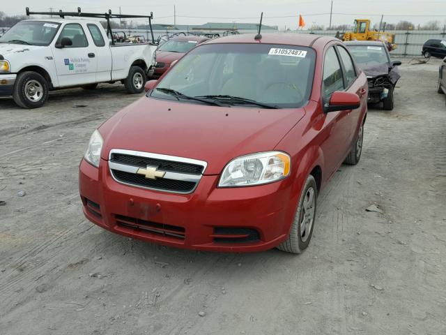 KL1TD5DE4AB108882 - 2010 CHEVROLET AVEO LS RED photo 2