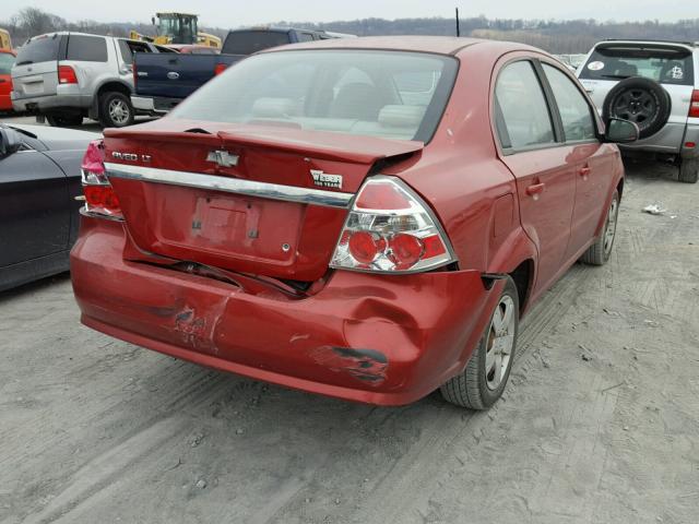 KL1TD5DE4AB108882 - 2010 CHEVROLET AVEO LS RED photo 4