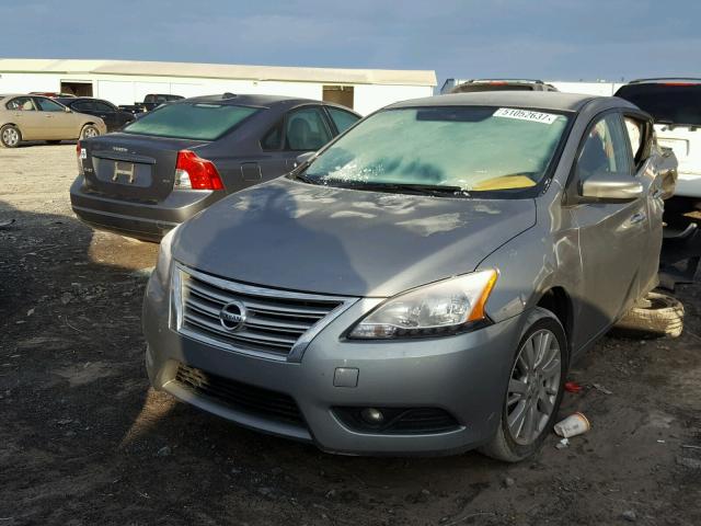 3N1AB7AP7DL645520 - 2013 NISSAN SENTRA S GRAY photo 2