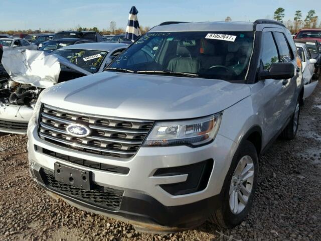 1FM5K7B82HGA10684 - 2017 FORD EXPLORER SILVER photo 2