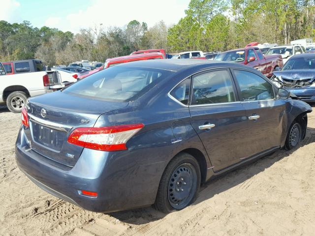 3N1AB7AP6DL686558 - 2013 NISSAN SENTRA S BLUE photo 4