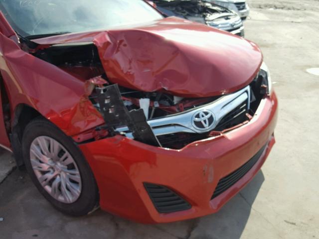 4T4BF1FK4ER429195 - 2014 TOYOTA CAMRY L RED photo 9