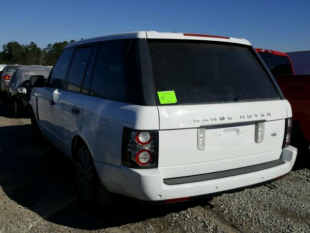 SALMF1D49BA350090 - 2011 LAND ROVER RANGE ROVE WHITE photo 3