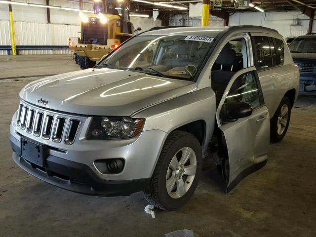 1C4NJDBBXED567776 - 2014 JEEP COMPASS SP SILVER photo 2