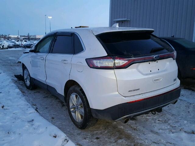 2FMTK4J91FBB53890 - 2015 FORD EDGE SEL WHITE photo 3