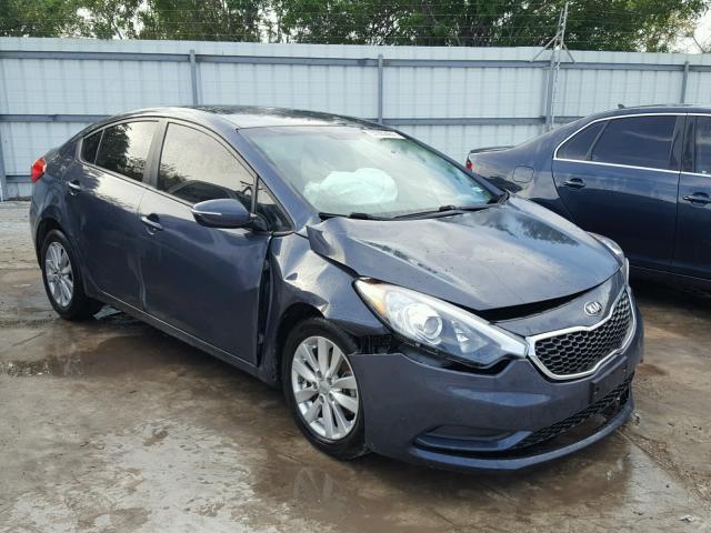 KNAFX4A67F5366854 - 2015 KIA FORTE LX BLUE photo 1