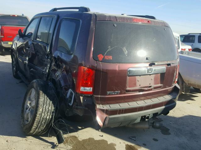 5FNYF3H40BB022353 - 2011 HONDA PILOT EX BURGUNDY photo 3