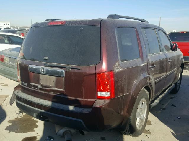 5FNYF3H40BB022353 - 2011 HONDA PILOT EX BURGUNDY photo 4