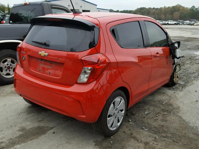 KL8CB6SA1HC750204 - 2017 CHEVROLET SPARK LS RED photo 4