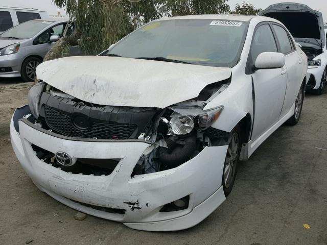 2T1BU4EE3AC476579 - 2010 TOYOTA COROLLA BA WHITE photo 2