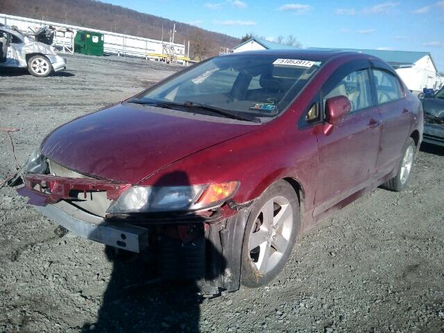 2HGFA169X8H532285 - 2008 HONDA CIVIC EXL MAROON photo 2