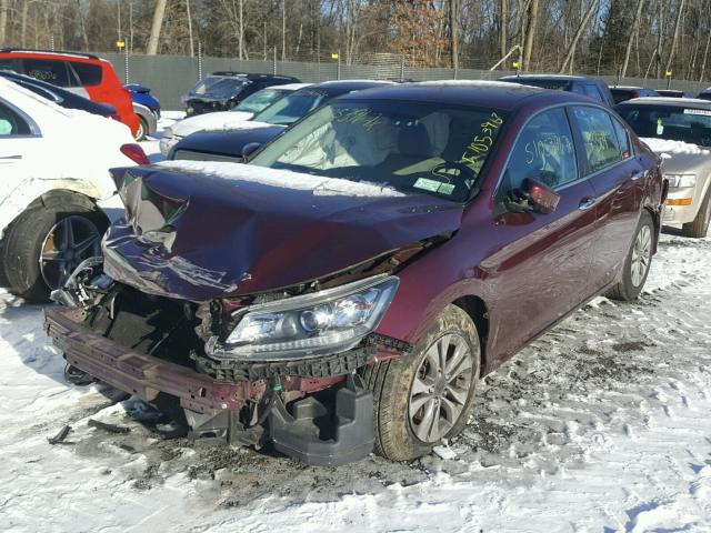 1HGCR2F38EA135987 - 2014 HONDA ACCORD LX RED photo 2