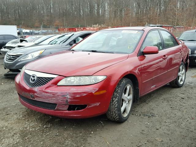 1YVFP80C755M28666 - 2005 MAZDA 6 I RED photo 2