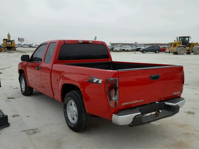 1GTCS198X58126123 - 2005 GMC CANYON RED photo 3