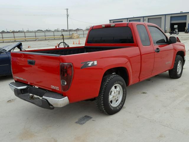 1GTCS198X58126123 - 2005 GMC CANYON RED photo 4