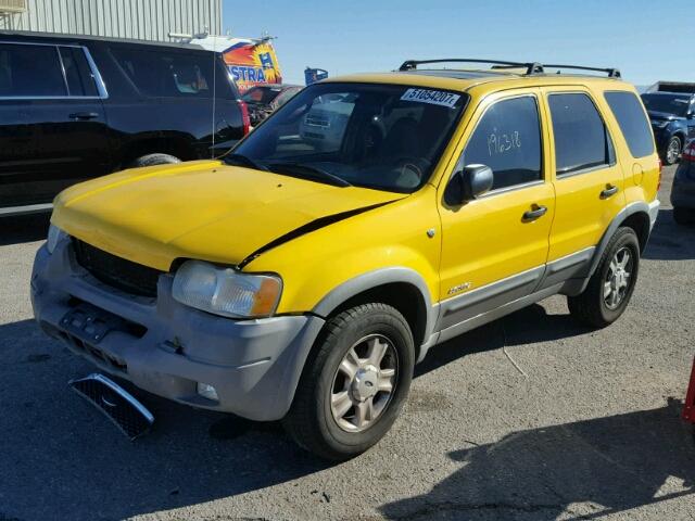 1FMCU04171KA44986 - 2001 FORD ESCAPE XLT YELLOW photo 2