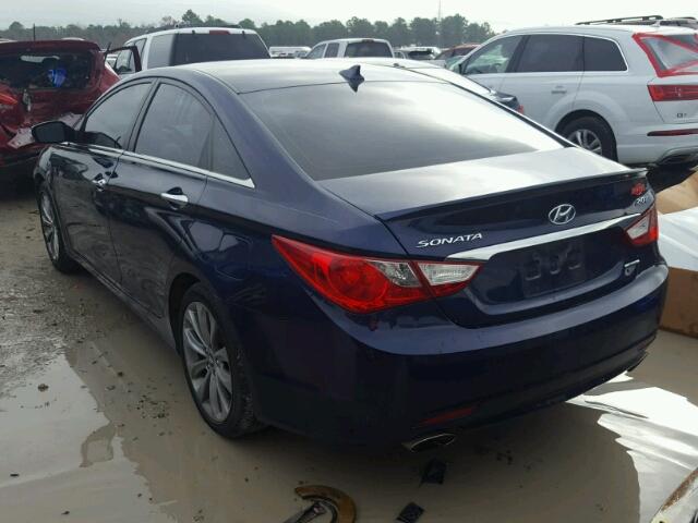 5NPEC4AB6DH565995 - 2013 HYUNDAI SONATA SE BLUE photo 3