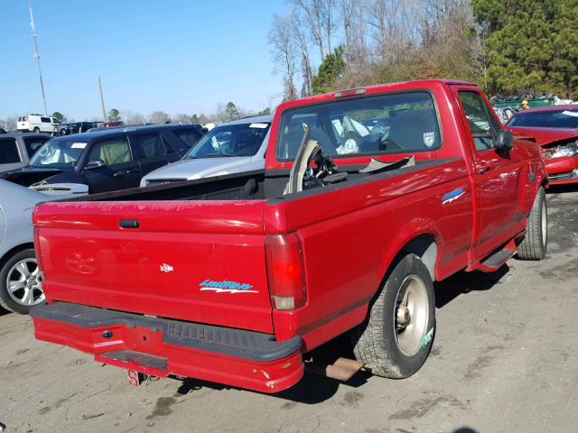 1FTDF15R2RLB24554 - 1994 FORD F150 RED photo 4