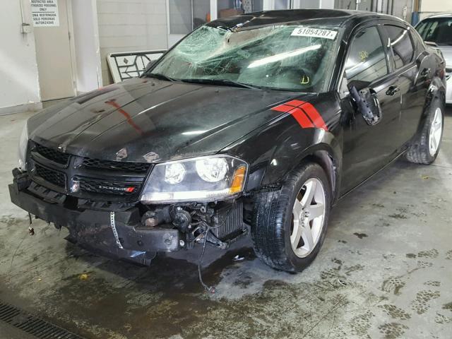 1C3CDZBG5EN148921 - 2014 DODGE AVENGER R/ BLACK photo 2