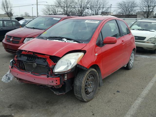 JTDJT923485144169 - 2008 TOYOTA YARIS RED photo 2