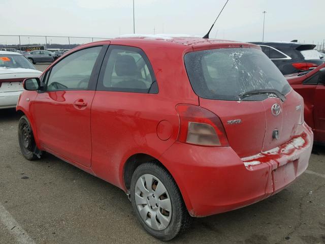 JTDJT923485144169 - 2008 TOYOTA YARIS RED photo 3