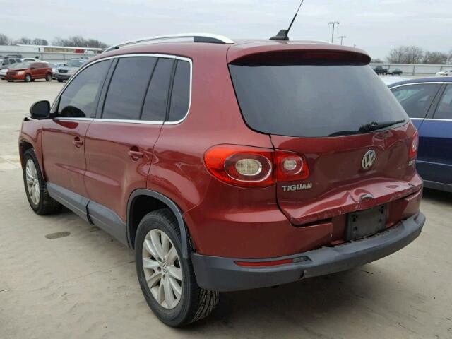 WVGAV75N19W005538 - 2009 VOLKSWAGEN TIGUAN S RED photo 3