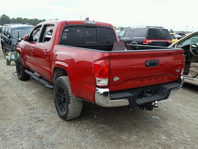 5TFAZ5CN3GX003913 - 2016 TOYOTA TACOMA DOU RED photo 3