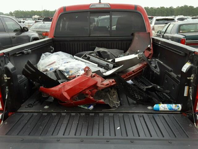 5TFAZ5CN3GX003913 - 2016 TOYOTA TACOMA DOU RED photo 9