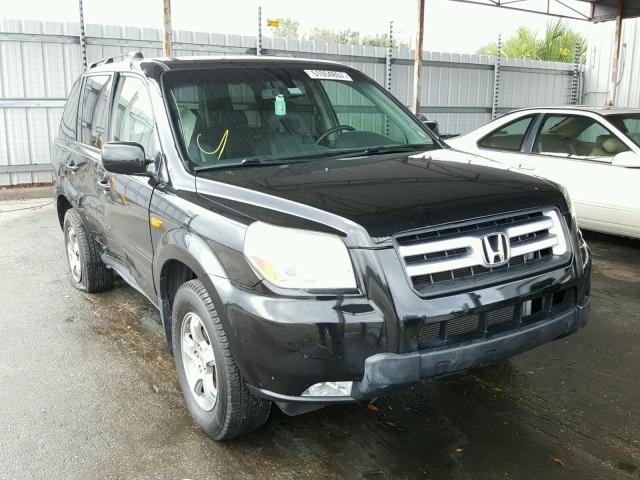 5FNYF186X7B022244 - 2007 HONDA PILOT EXL BLACK photo 1